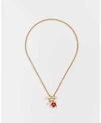 Fable England English Rose Pearl Gold Chain Necklace