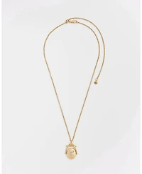 Fable England C Initial Cornflower Gold Spinner Chain Necklace