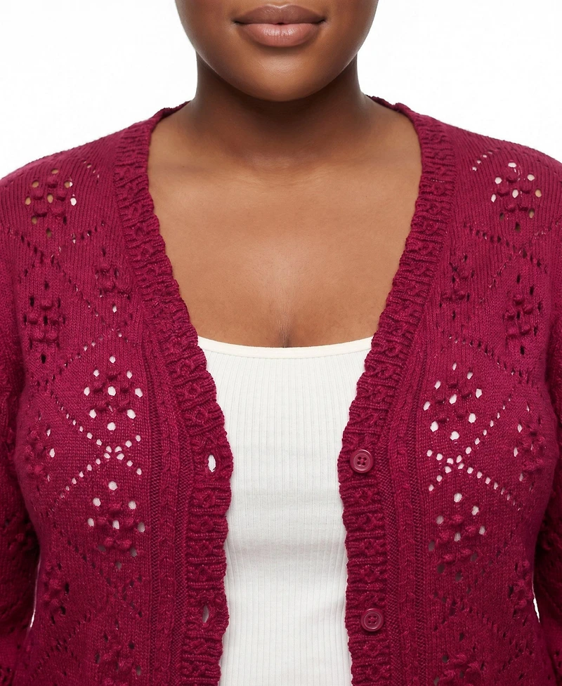 Torrid Plus Belle Isle Scallop Edge Cardigan
