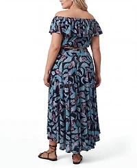 Torrid Plus Off-Shoulder Hi-Low Skirt Set