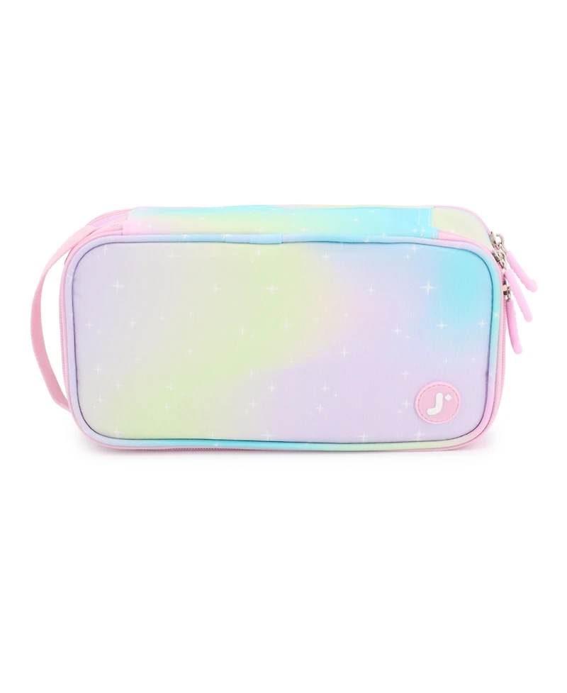 J World Doodle Pencil Case with Organizational Pockets and Handle Strap
