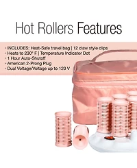 Calista Ion Long Hot Rollers and Claw Clips Set