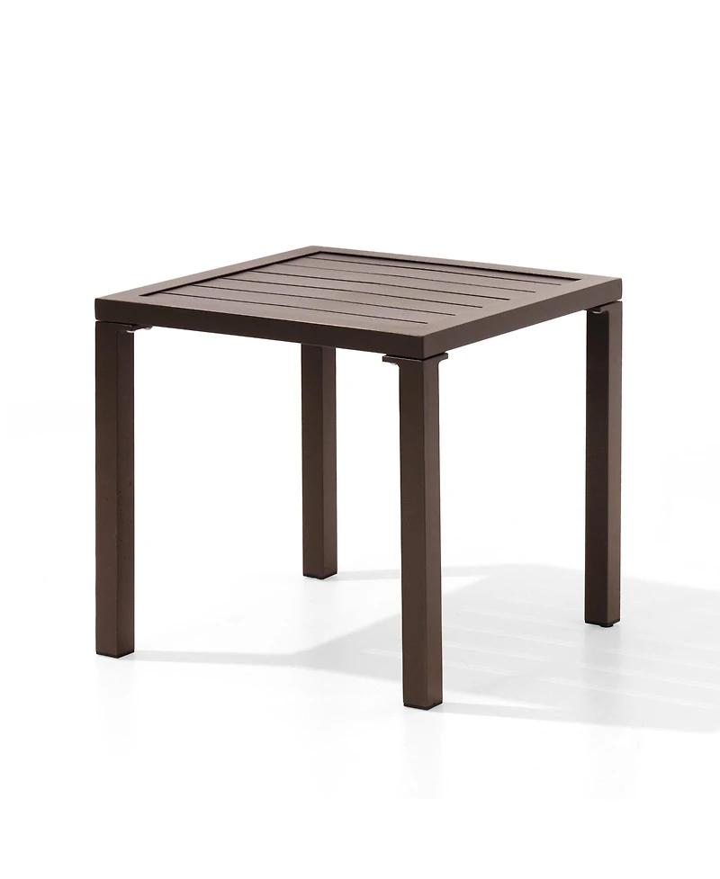 Pellebant Outdoor End Table Aluminum Square Patio Side