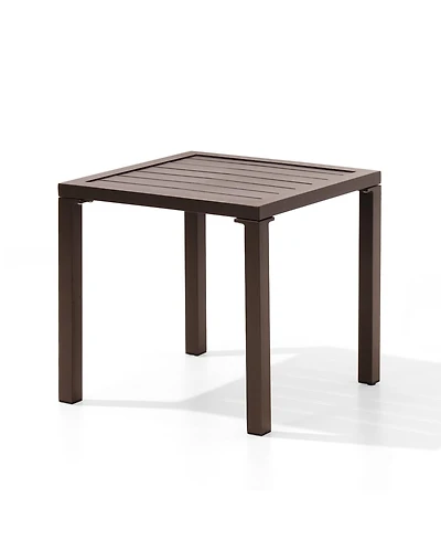 Pellebant Outdoor End Table Aluminum Square Patio Side