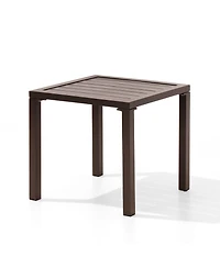 Pellebant Outdoor End Table Aluminum Square Patio Side