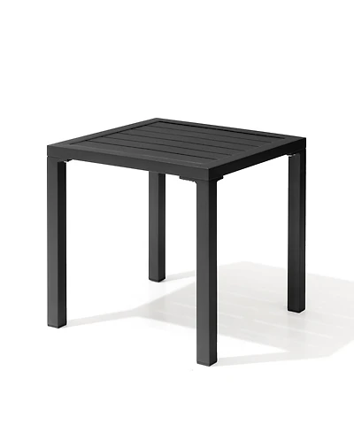 Pellebant Outdoor End Table Aluminum Square Patio Side