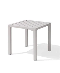 Pellebant Outdoor End Table Aluminum Square Patio Side