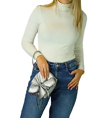 Carlos Falchi Mini Butterfly Lambskin Leather Bag