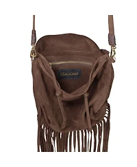 Carlos Falchi Fringe Butterfly Suede Bag