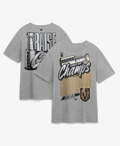 Fanatics Men's Gray Vegas Golden Knights 2026 Nhl Stanley Cup Champions Authentic Locker Room T-Shirt