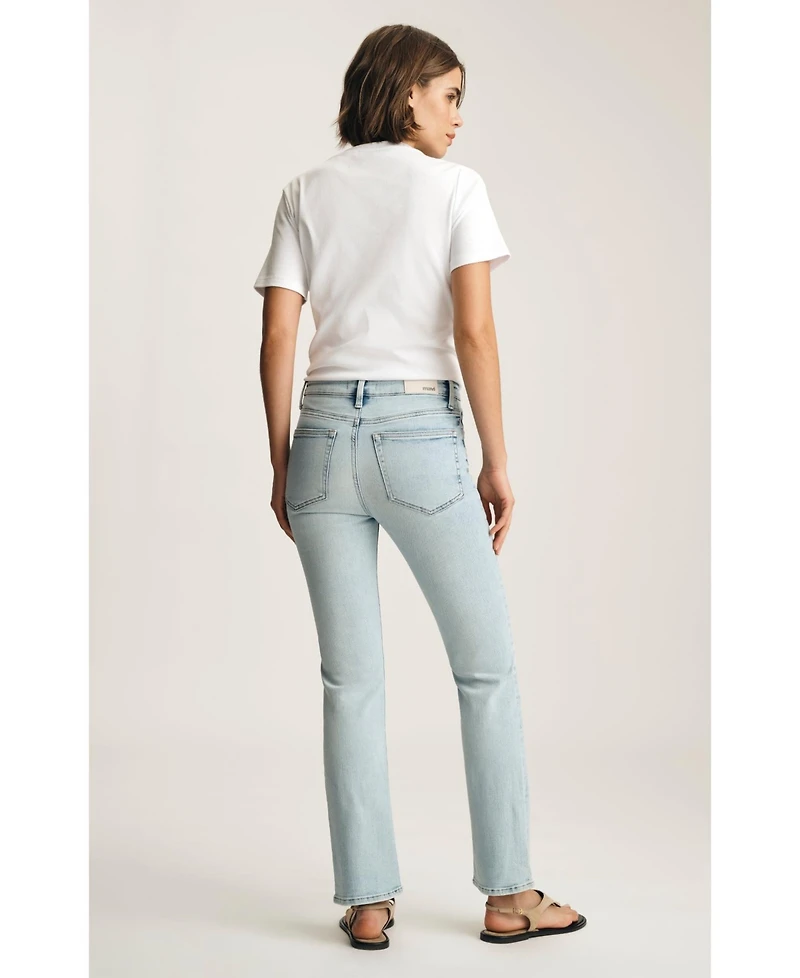 Mavi Jeans Women's New York High Rise Straight Leg Lt Brushed Classic Blue