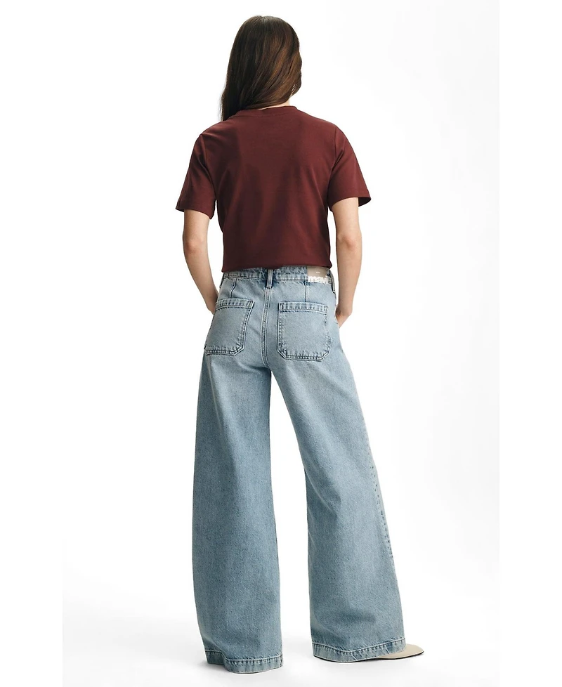 Mavi Jeans Women's Christine High Rise Wide Leg Light Classic Denim