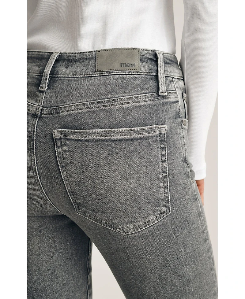 Mavi Jeans Women's Kendra High Rise Straight Leg Grey Used Flex Blue