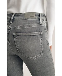 Mavi Jeans Women's Kendra High Rise Straight Leg Grey Used Flex Blue