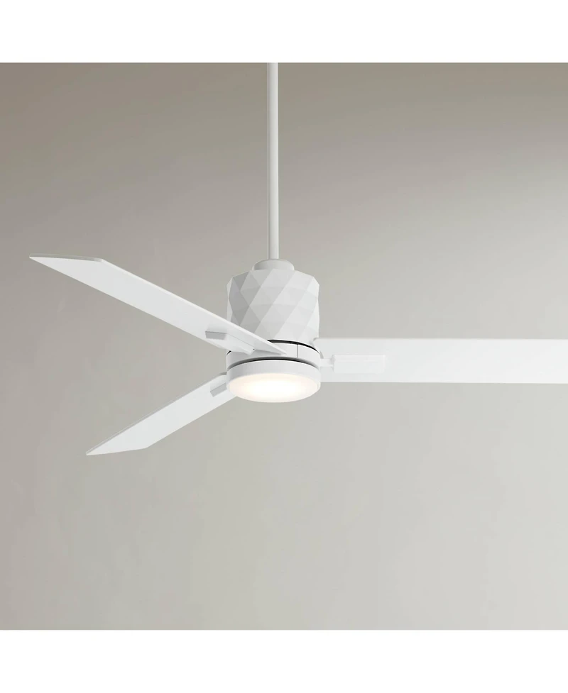 Casa Vieja 54 inch Lex Matte Led Ceiling Fan with Remote