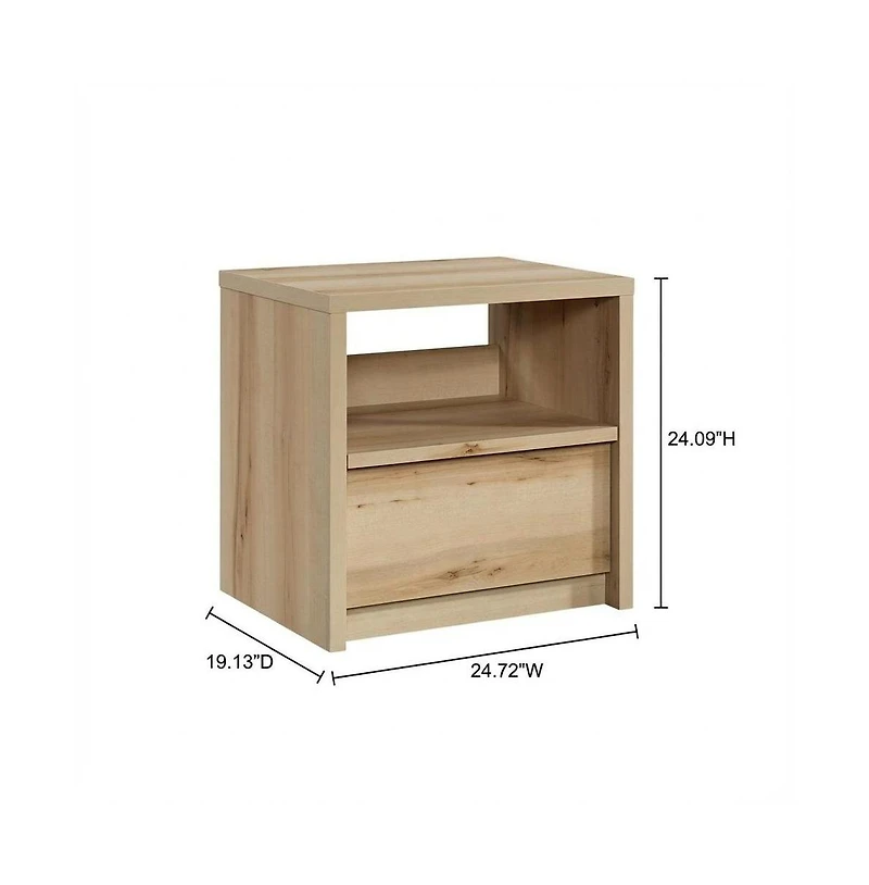 Starlight Canyon Home Brown Mid-Century Modern Rectangle Night Stand with Storage Drawer