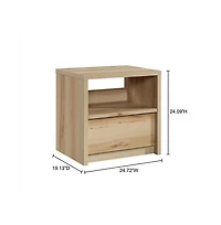 Starlight Canyon Home Brown Mid-Century Modern Rectangle Night Stand with Storage Drawer