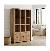 Starlight Canyon Home Wooden Bookcase in Sindoori Mango Finish with Modern Farmhouse Style