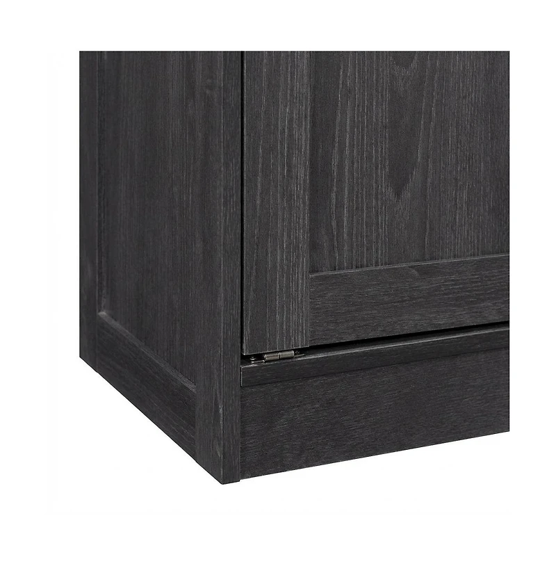 Starlight Canyon Home Black Oak Finish Storage Cabinet With Transitional Style, Rectangular Design