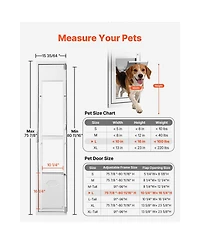 Cozito Dog Door for Sliding Glass Doo in Adjustable Height