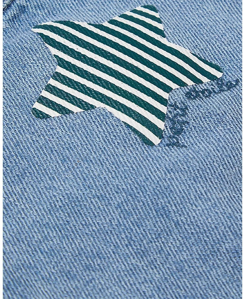 MeMoi Baby Boys "Petit Etoile" Cotton Denim Shorts-Style Romper
