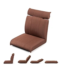 Gouun Folding Floor Chair with 14-Position Backrest and 5-Position Headrest