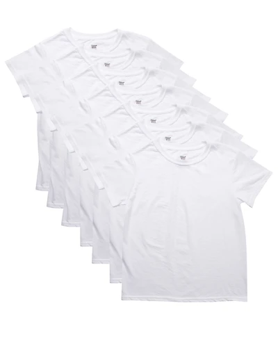 Hanes Boys' 6-16 Short-Sleeve Crewneck Undershirt, 5+2 Bonus Pack