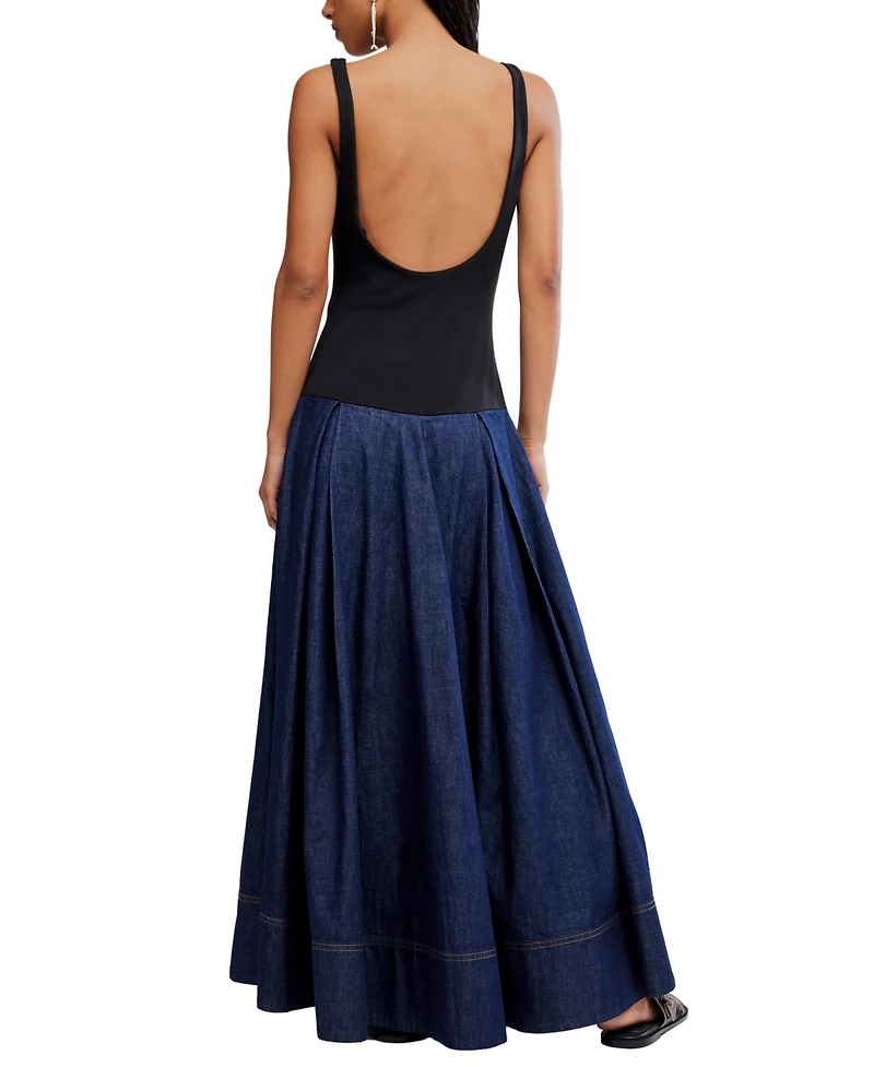 Free People Women's Elio Denim Midi Dress