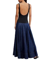 Free People Women's Elio Denim Midi Dress