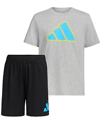 adidas Boys' 8-16 Short-Sleeve T-Shirt and Shorts
