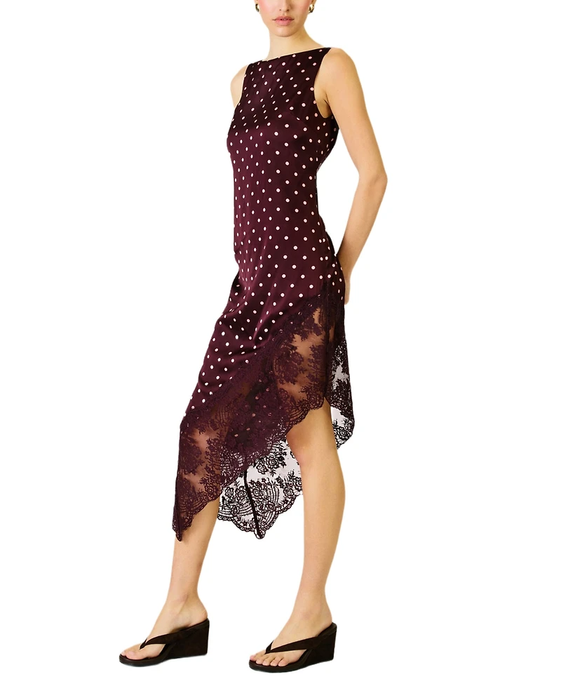 Line & Dot Women's Raye Polka Asymmetric Dress