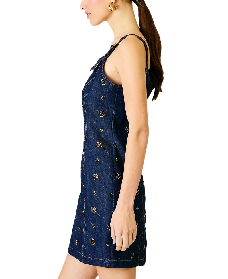 Line & Dot Women's Attina Square Neck A-Line Mini Dress