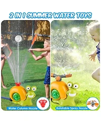 Sevorley 2-in-1 Snail Water Sprinkler Baseball Toy with Rotating Spray for Kids