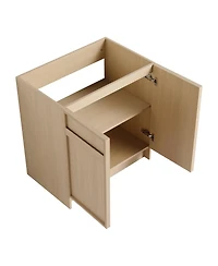 Sillysis 30 Inch Bathroom Vanity with Resin Sink, Soft Close Doors, Adjustable Shelf, Ample Storage for Modern Bathrooms