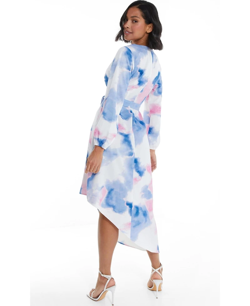 Quiz Women's Satin Asymmetric Wrap Dress