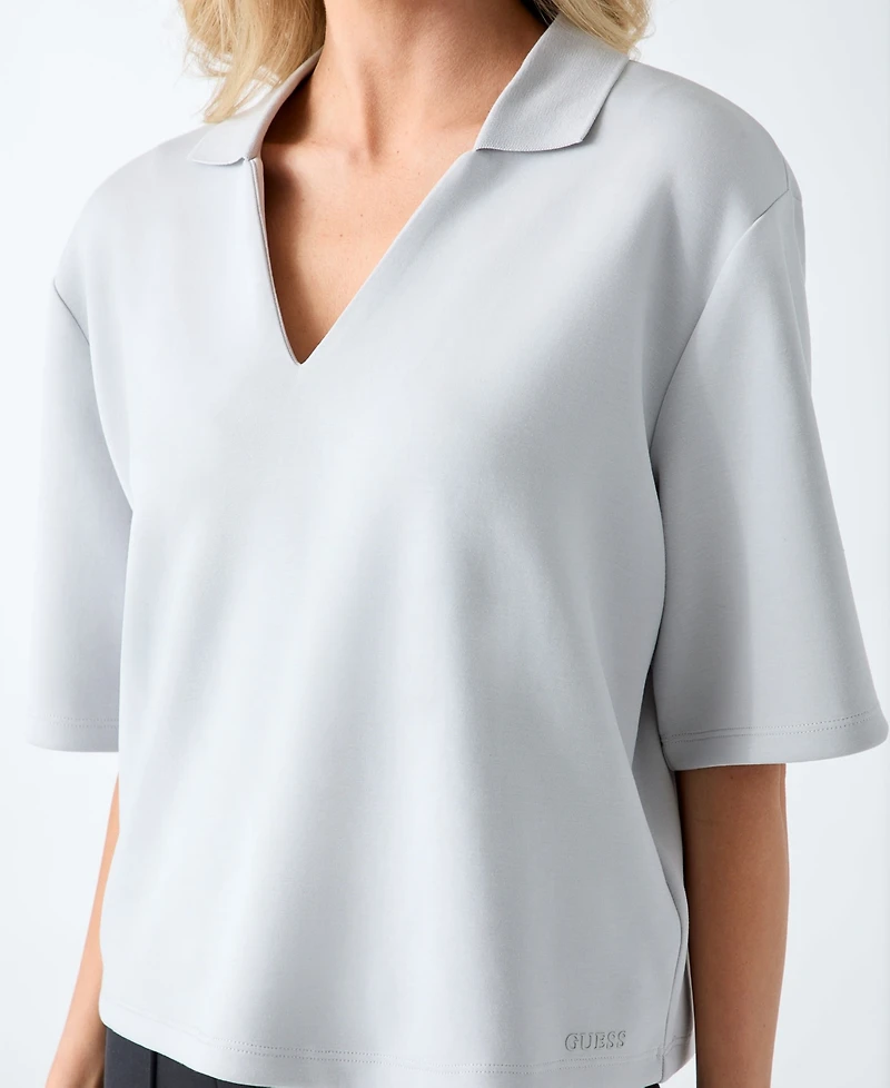 Guess Women's Lyra Short-Sleeve Polo Top
