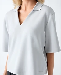 Guess Women's Lyra Short-Sleeve Polo Top