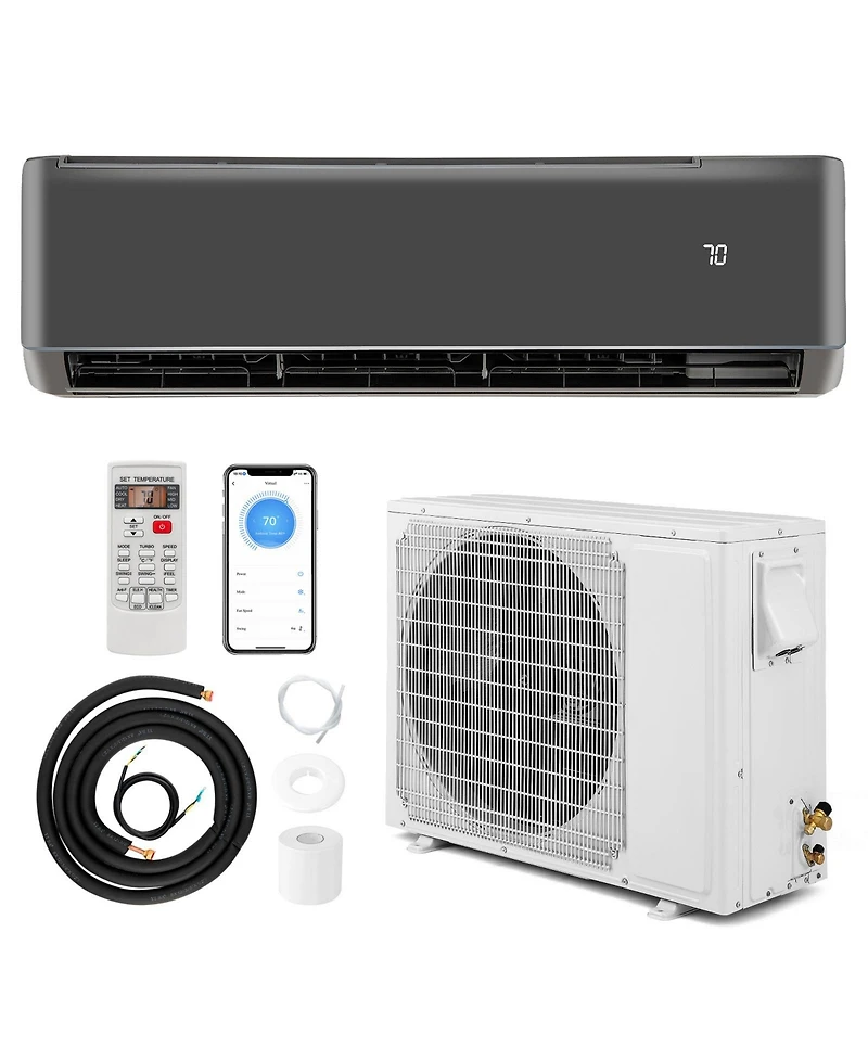 Gymax Btu Mini Split Air Conditioner and Heater 21 SEER2 208-230V Ac Unit