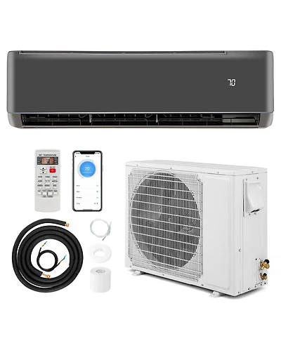 Gymax Btu Mini Split Air Conditioner and Heater 21 SEER2 208-230V Ac Unit
