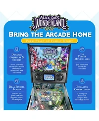 Wonderland Amusements Alice Goes to Wonderland Pinball Machine with Led Lighting