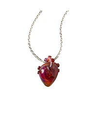 Uncommon Goods Anatomical Glass Heart Necklace