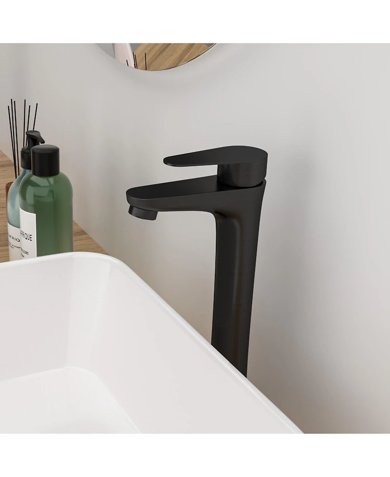 Phying Oil-Rubbed Bronze Vessel Sink Faucet Single Handle Tall Bathroom Sink Faucet Vanity Bathroom Faucet