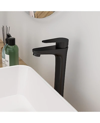 Phying Oil-Rubbed Bronze Vessel Sink Faucet Single Handle Tall Bathroom Sink Faucet Vanity Bathroom Faucet