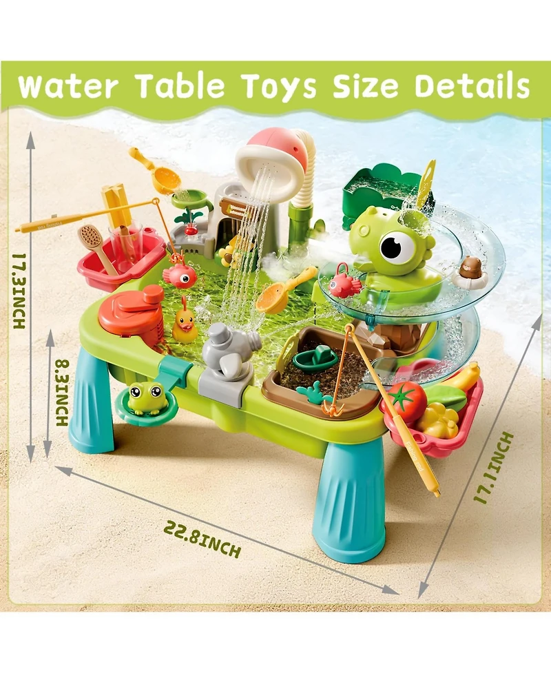 Gnuadz Water Table Pump Play Sink Sensory Beach Pool Fishing set