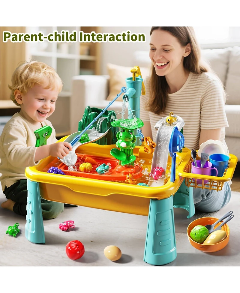 Gnuadz Water Table Kitchen Sink Pump Fishing Sensory Play Kids Toy