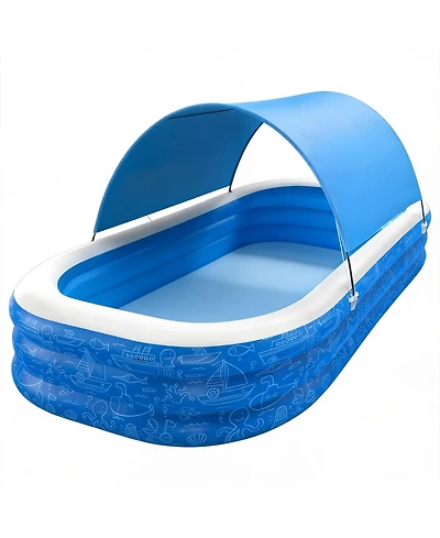 Aofar Inflatable Swimming Pool With Sun Shade