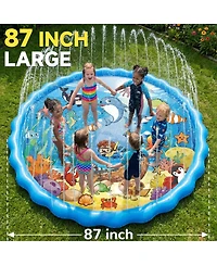 Aofar Splash Pad Sprinkler Wading Pool Outdoor Family Summer