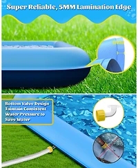 Aofar 72" Splash Pad Square Dog Pool Sprinkler Non-slip Durable