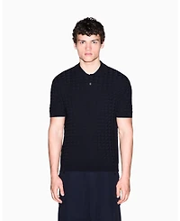 A|X Armani Exchange Men's Viscose Grid Polo Shirt