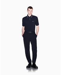 A|X Armani Exchange Men's Pique Tipping Wording Polo Shirt